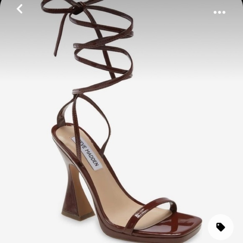 Steve Madden Lafayette Strap Heeled Sandals Maroon